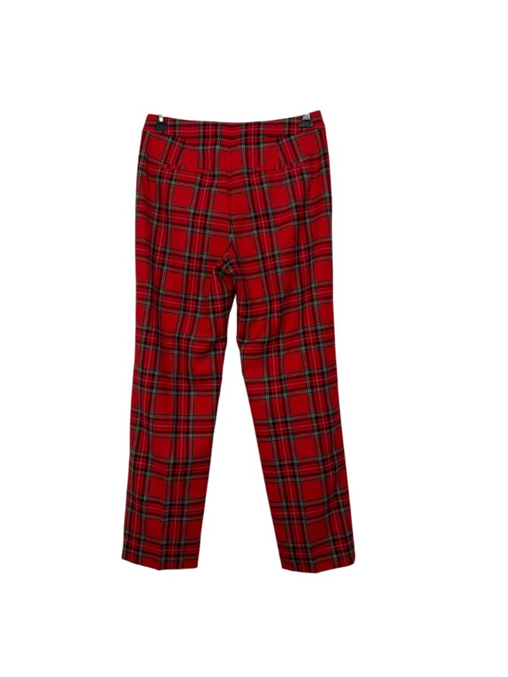 J.Crew Kate Womens Red Plaid Tartan Wool Blend Pants Size 8 Classic Fit Lined - Picture 10 of 14